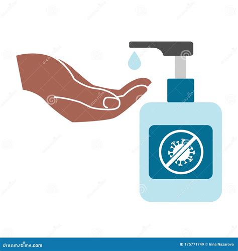 Disinfection Concept Man Washing Hands Stock Vector Illustration Of