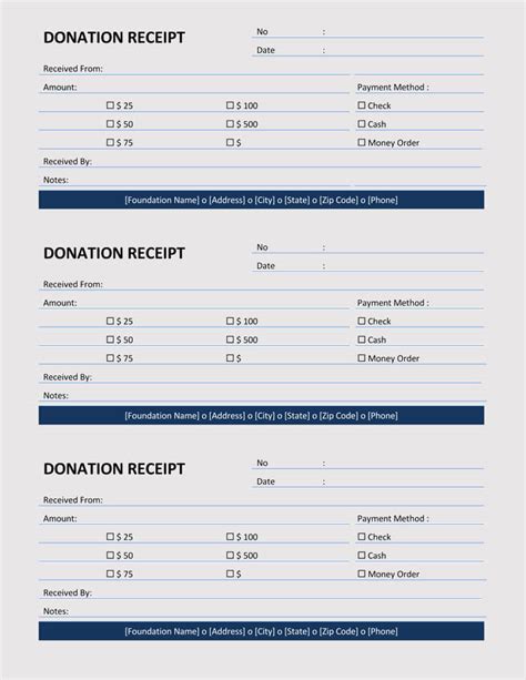 Cash Donation Receipt Template For Your Needs