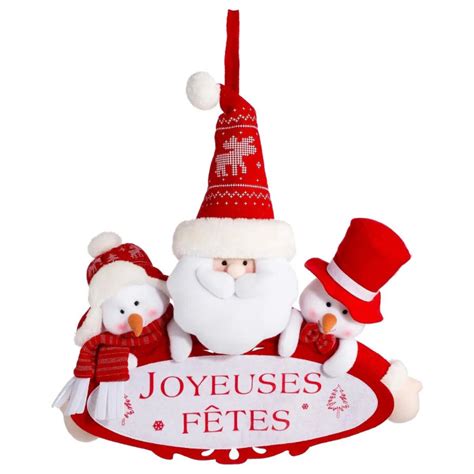 Pancarte Joyeuses Fêtes Avec Père Noël Rouge Le Dépôt Bailleul