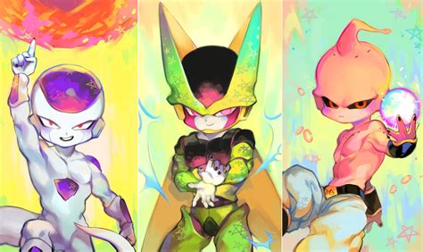 Frieza And Cell And Buu