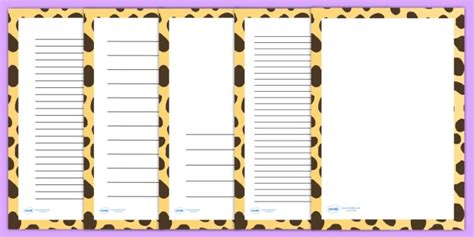 Cheetah Print Page Borders (teacher made)