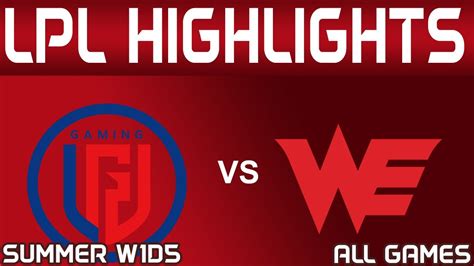 Lgd Vs We Highlights All Games Lpl Summer Lgd Gaming Vs Team We By