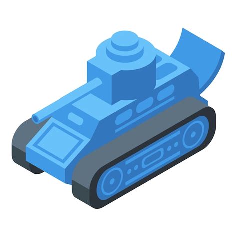 Icono De Tanque Azul Vector Isom Trico Arma Militar Soldado Combate