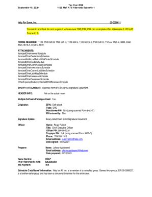 Fillable Online Form Alternate Ats Scenario Tax Year Fax