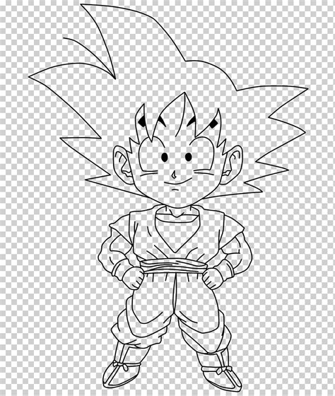 Goku L Nea Arte En Blanco Y Negro Dibujo Chibi Goku Chibi Ngulo