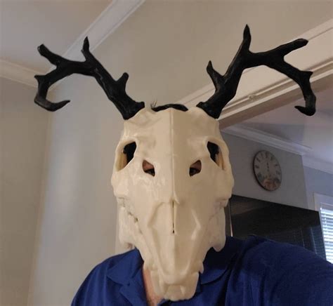 Wendigo Mask Wicked Horns Etsy