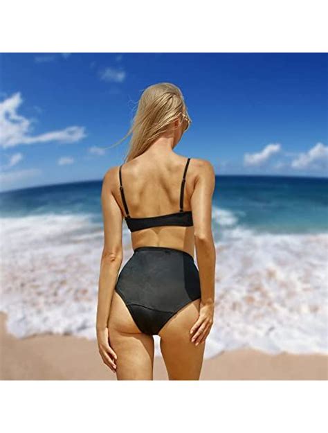 Buy Yafei Period Swimwear Black Menstrual Leakproof Bikini Bottoms