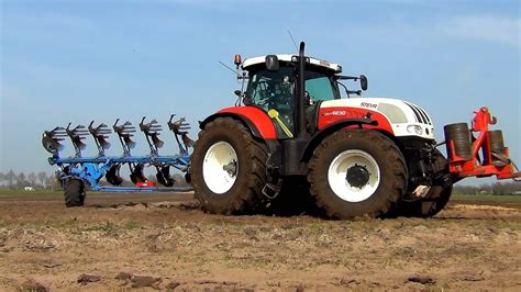 Ploegen Met Steyr CVT 6230 En Lemken 7 Schaar VariTansanit 8 2015