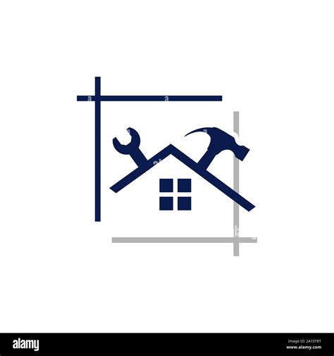 Home Repair Logo With Maintenance Tools And House Construction Concept