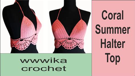 Crochet Halter Top Crochet Bikini Free Pattern Tutorial Part Halter