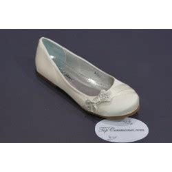 Ballerines De C R Monie Fille En Satin Noeud Argent