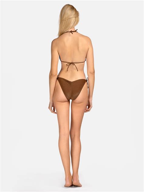 Wi Zana Br Zowa G Ra Od Bikini Metaliczna I B Yszcz Ca Sklep Miss Lou