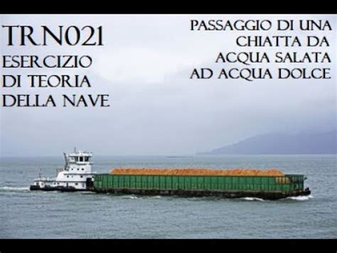 Trn Calcolo Dislocamento E Nuova Immersione Di Una Chiatta