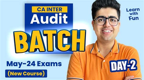 Day 2 CA Inter Audit May 24 Onwards CA Shubham Keswani YouTube