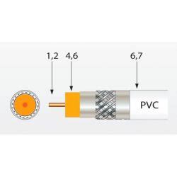 Plastic Coil M Coaxial Cable Sk Plus White Televes