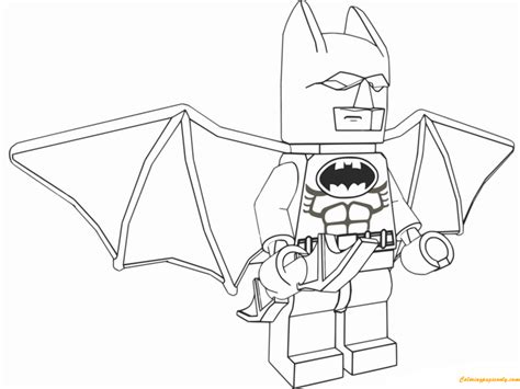 Lego Batman Movie Flying Coloring Page Free Printable Coloring Pages