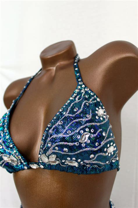 Npc Ifbb Competition Bikini Dark Turquoise Figure Etsy