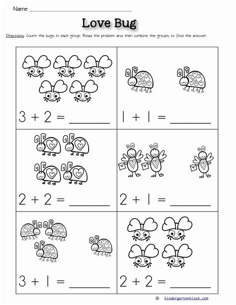 Addition Sheets For Kindergarten