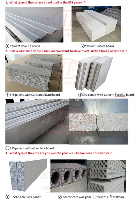 Hongfa Foam Concrete Lightweight Wall Panel Machine Gypsum Board