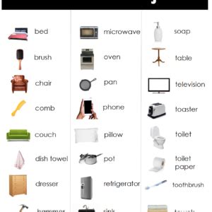 ESL Vocabulary Bundle: Household Objects - The Measured Mom