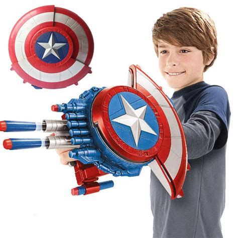 Captain America Shield Nerf Gun The Avengers Marvel Action Figure Shoot ...