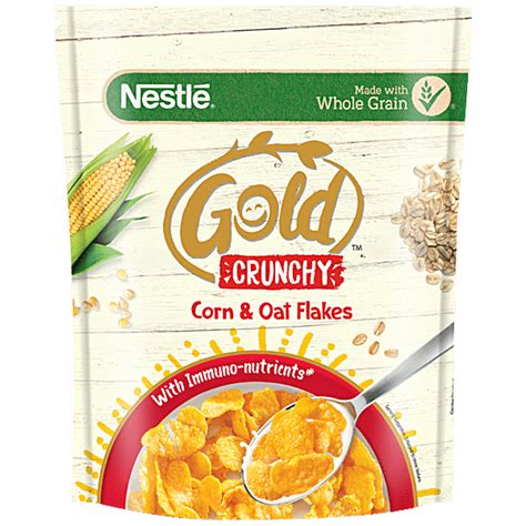 Buy Nestle Gold Crunchy Oats And Cornflakes With Immuno Nutrients Wholegrain Breakfast Cereal