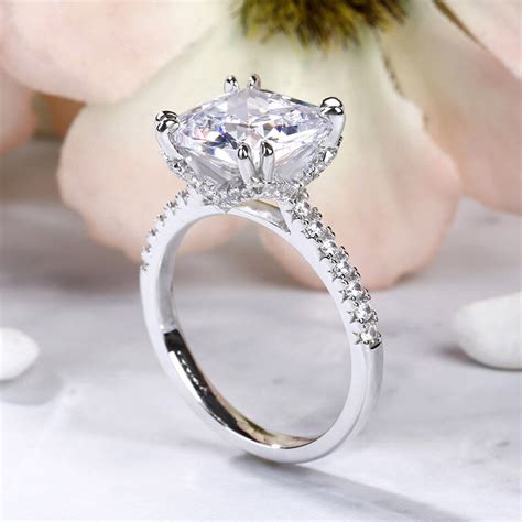 Jeulia Classic Cushion Cut Sterling Silver Ring Jeulia Jewelry