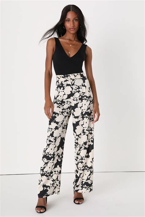 Floral High Waisted Wide Leg Pants Ph