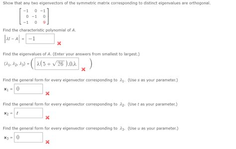 Solved Show That Any Two Eigenvectors Of The Symmetric Chegg