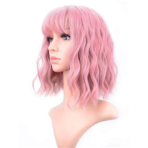 VCKOVCKO + VCKOVCKO Pastel Wavy Wig With Air Bangs Women’s Short Bob ...