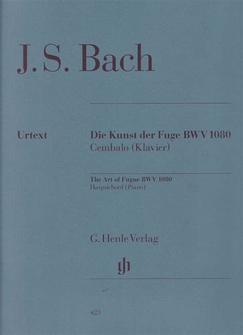 Die Kunst Der Fuge Bwv 1080 Arte Da Fuga De Johann Sebastian Bach