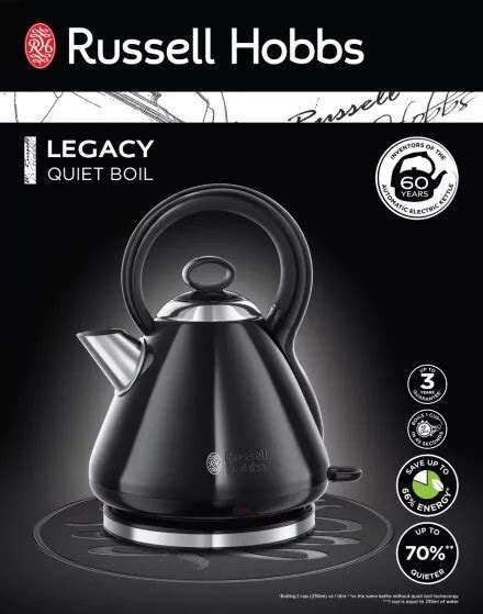 RUSSELL HOBBS 21886 Legacy Quiet Boil 1 7L Electric Jug Kettle 3000W