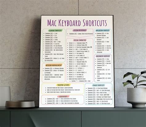 Mac Os Keyboard Shortcuts Printable Digital Download Printable Apple Keyboard Reference Mac