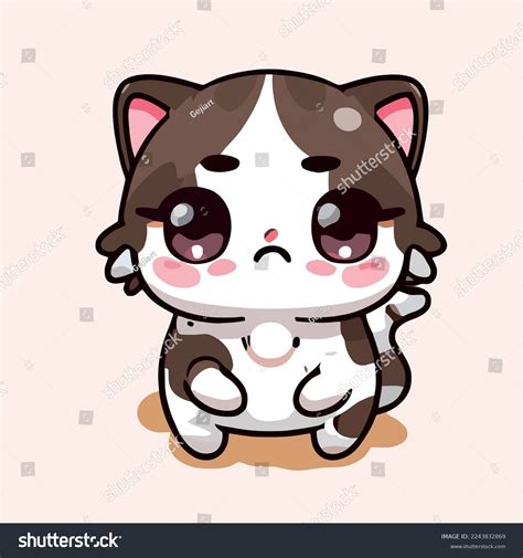 Cute Cat Illustration Cat Kawaii Chibi Stock Vector Royalty Free 2243832869 Shutterstock