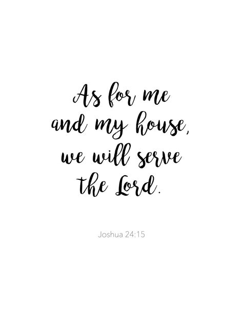 As For Me And My House We Will Serve The Lord Joshua 2415 Print