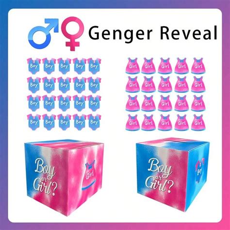 Gender Reveal Voting Box Including Voting Cards For Baby Shower