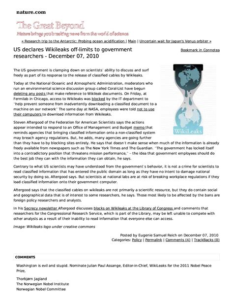 US Censorship Wikileaks