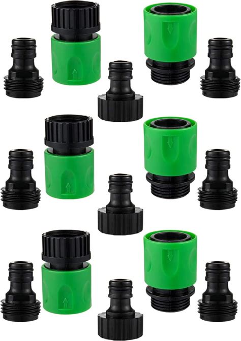 15 Pieces Plastic Garden Hose Quick Connectors Water Hose Quick