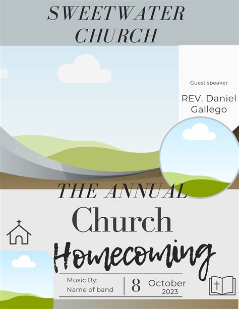 Elegant Church Homecoming Flyer Mockup Template Editable Template Edit in Canva PLR Template - Etsy