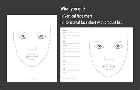 Makeup Face Chart Face Chart Practice Sheets Printable Makeup Practice Sheets Blank Face