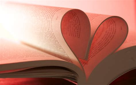 White Book Page Books Heart Pink Background Depth Of Field Hd