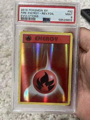 Pokemon Xy Evolutions Fire Energy Reverse Foil Psa Ebay