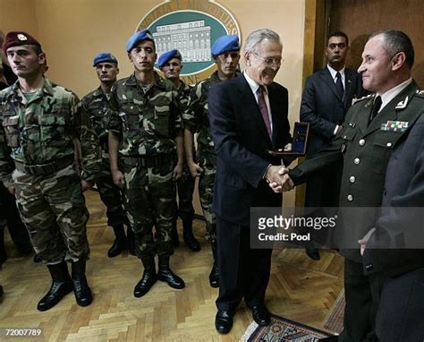 Secretary Of Defense Donald Rumsfeld Balkans Nato Visit Photos And