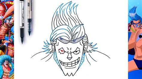 How Draw Franky Easy In 1 Minute Draw Franky One Piece YouTube