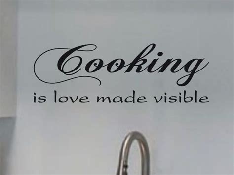 Kitchen Wall Decal Kitchen Wall Decor Cooking is Love Made | Etsy ...