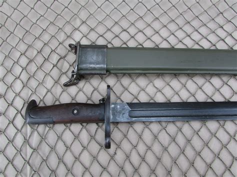 WW1 M1905 Springfield 16" Bayonet 1918 dated w/ M3 scabbard | St. Croix Military Company