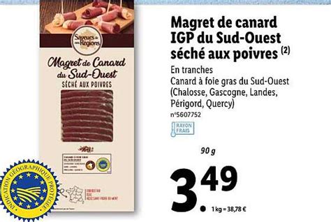 Promo Magret De Canard Igp Du Sud Ouest S Ch Aux Pivres Saveurs De Nos