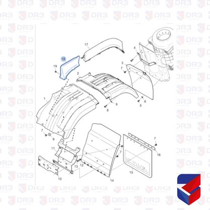 Acabamento Guarnicao Paralama Scania R LD 1431934 Fabbof Loja DR3