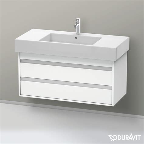 Duravit Vero washbasin with Ketho vanity unit with 2 pull-out ...