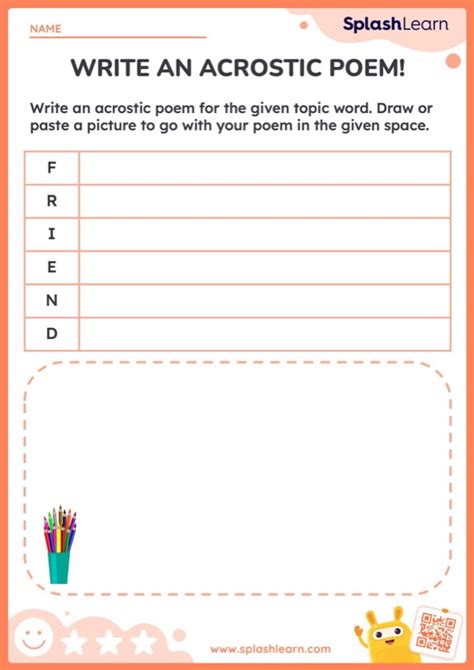 Write An Acrostic Poem! ELA Worksheets SplashLearn, 42% OFF